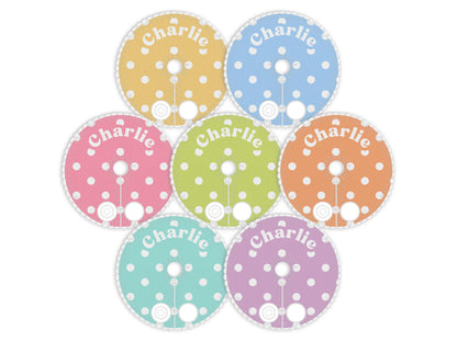 Pastel dots Feeding tube pads | AMT button pads | Mic-key button pads