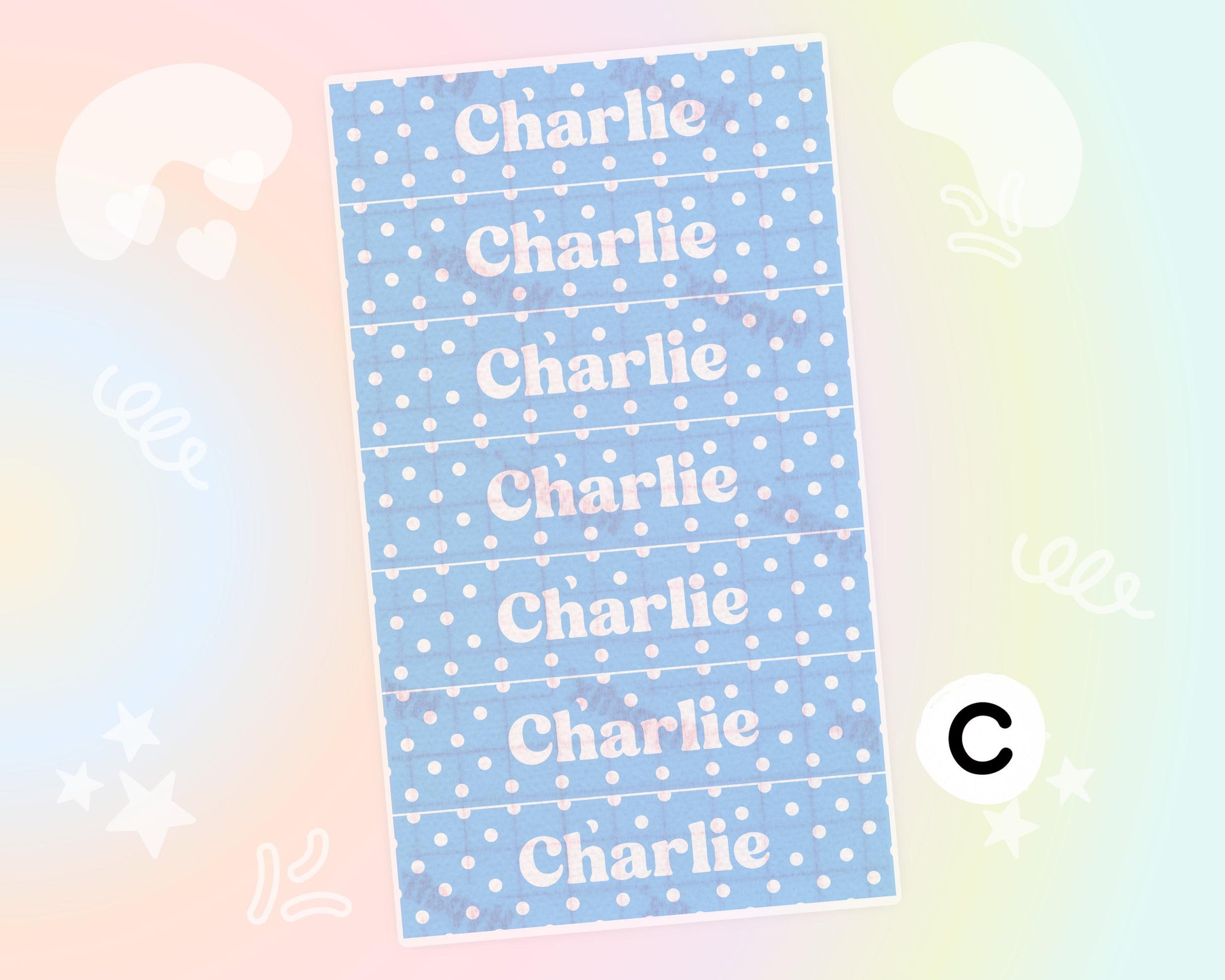 Pastel Dots NG Tube Tape Adhesive Medical Tape for Feeding Tubes Oxygen Central Lines Catheters