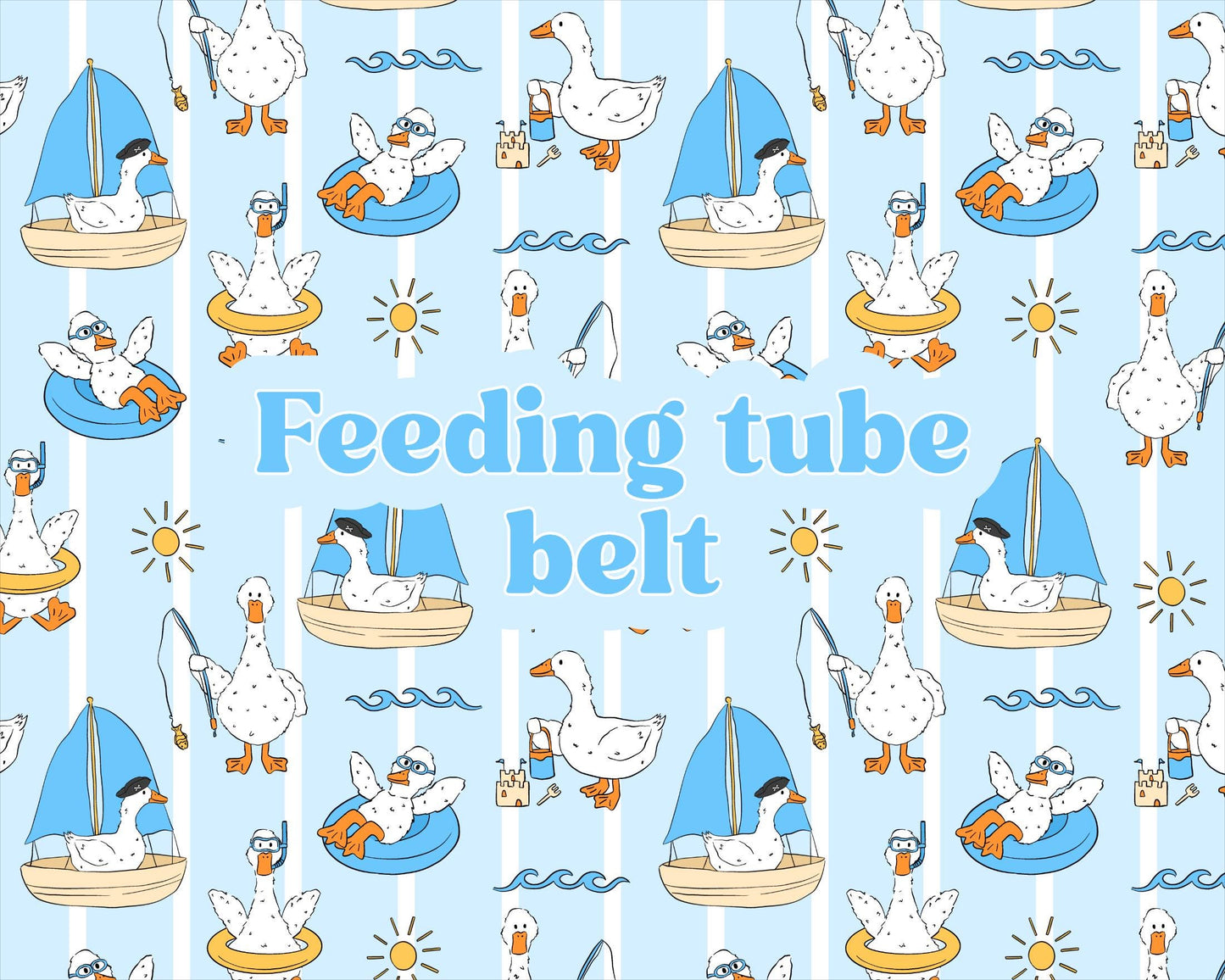 Ducks Personalized Feeding Tube Belt