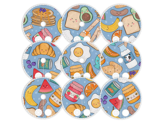 Breakfast 9 Feeding tube pads , Gtube covers, AMT button pads, Mic-key button pad
