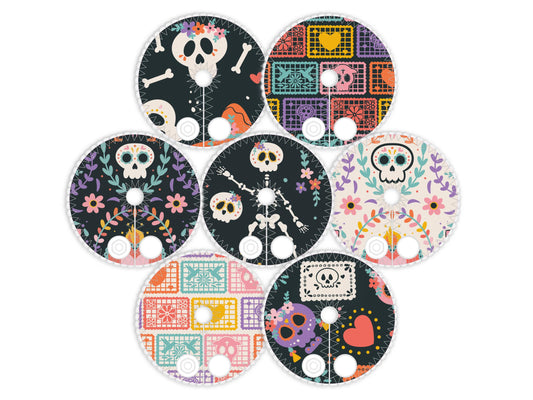 Día De Muertos Feeding tube pads | AMT button pads | Mic-key button pads | GTube Pads