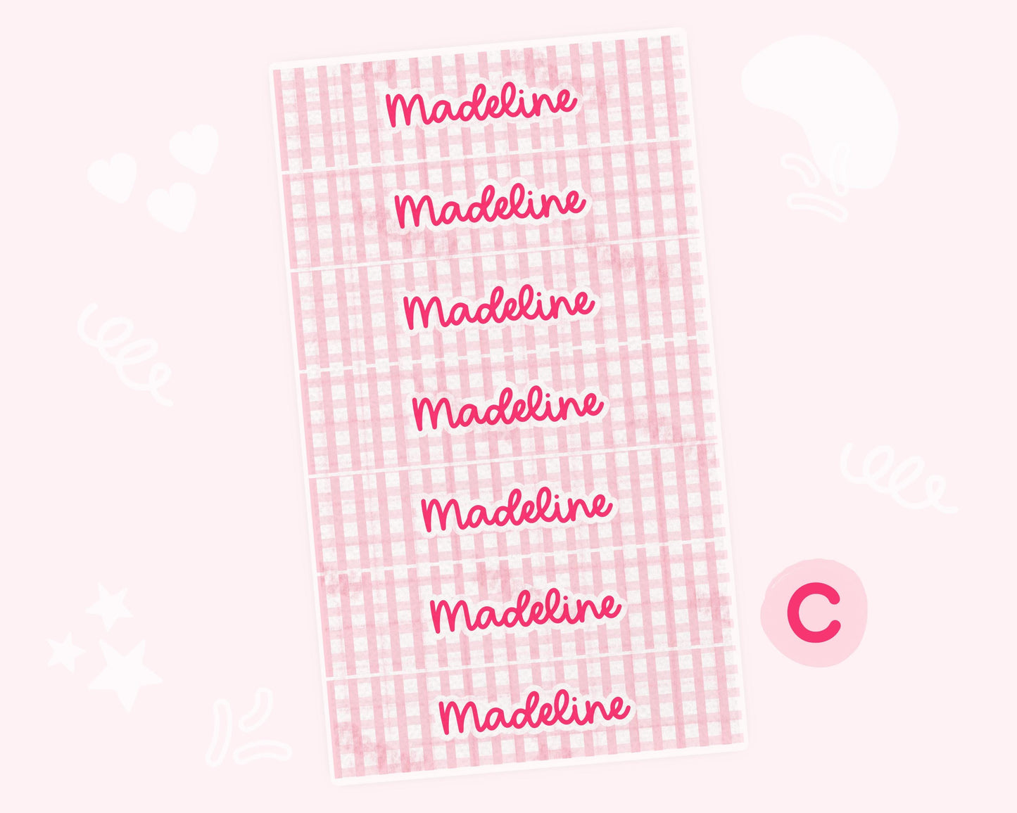 Valentines Personalized NG Tube Tape