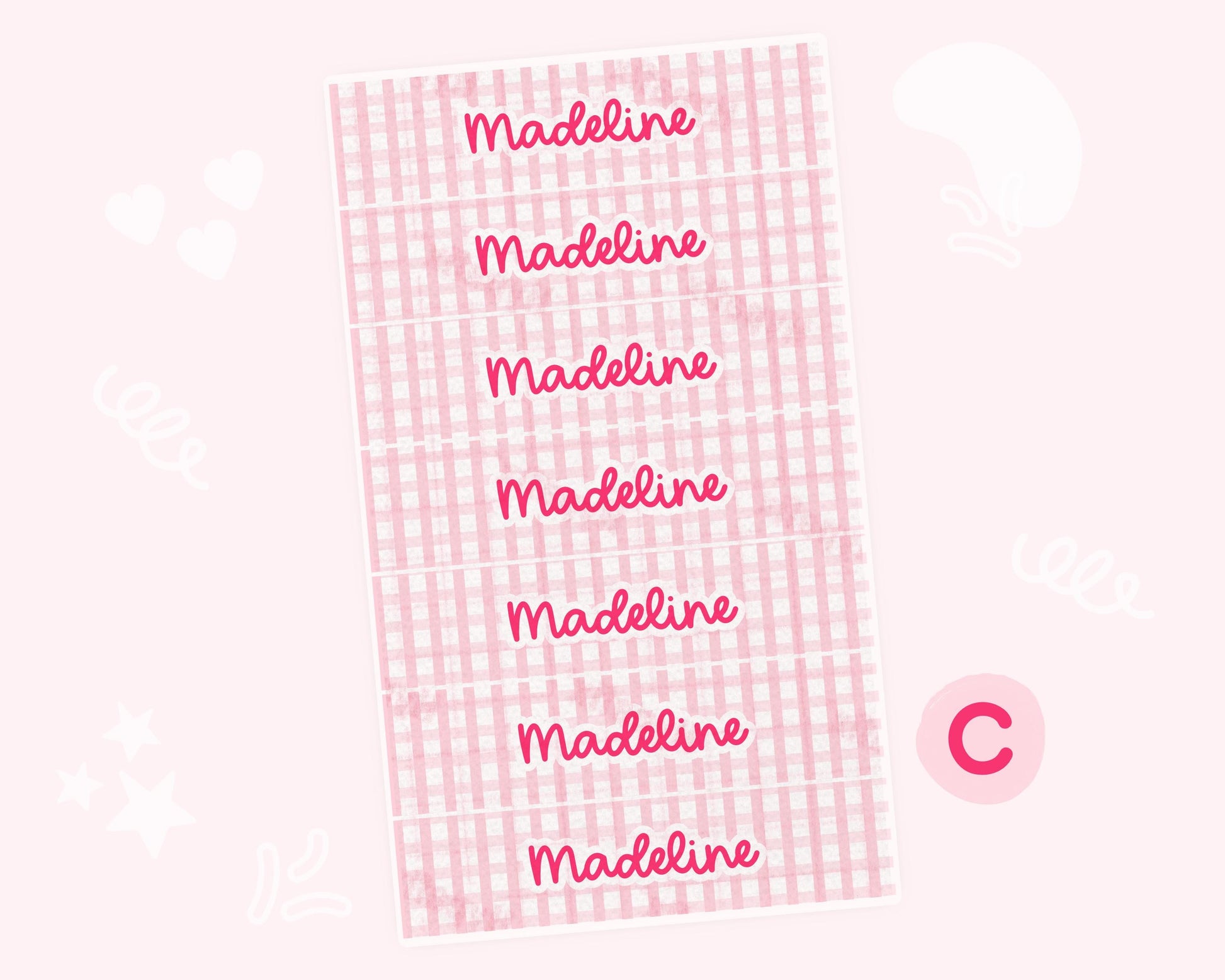 Valentines Personalized NG Tube Tape
