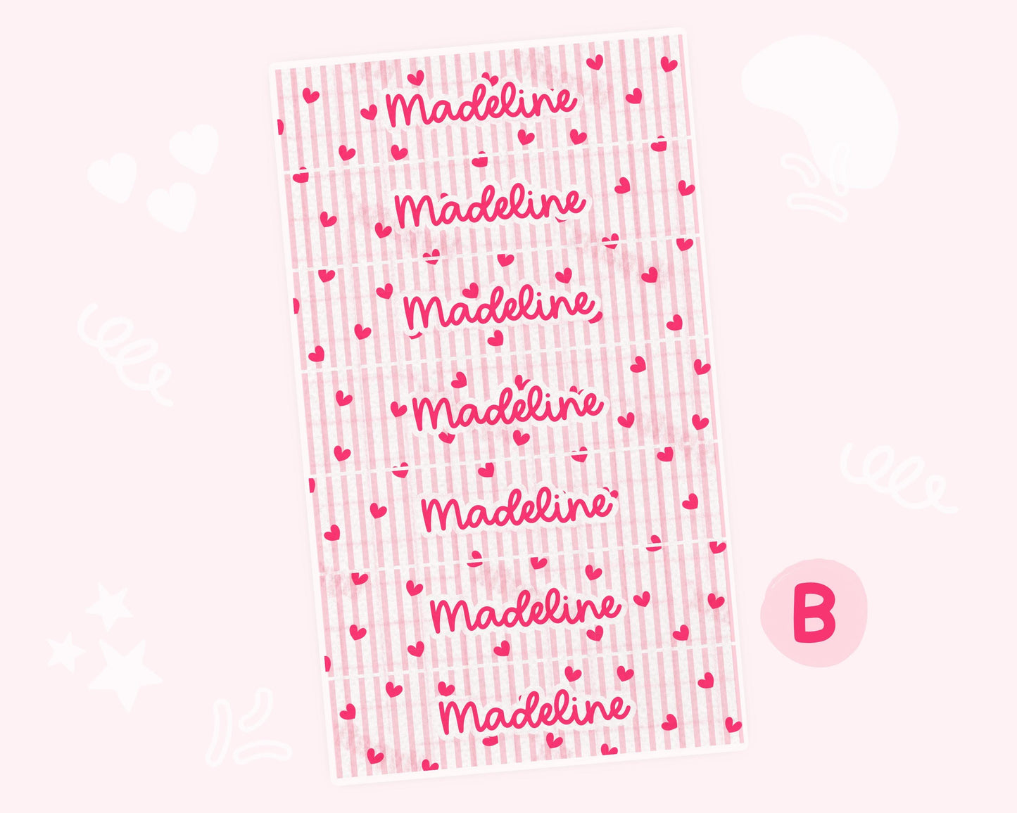 Valentines Personalized NG Tube Tape