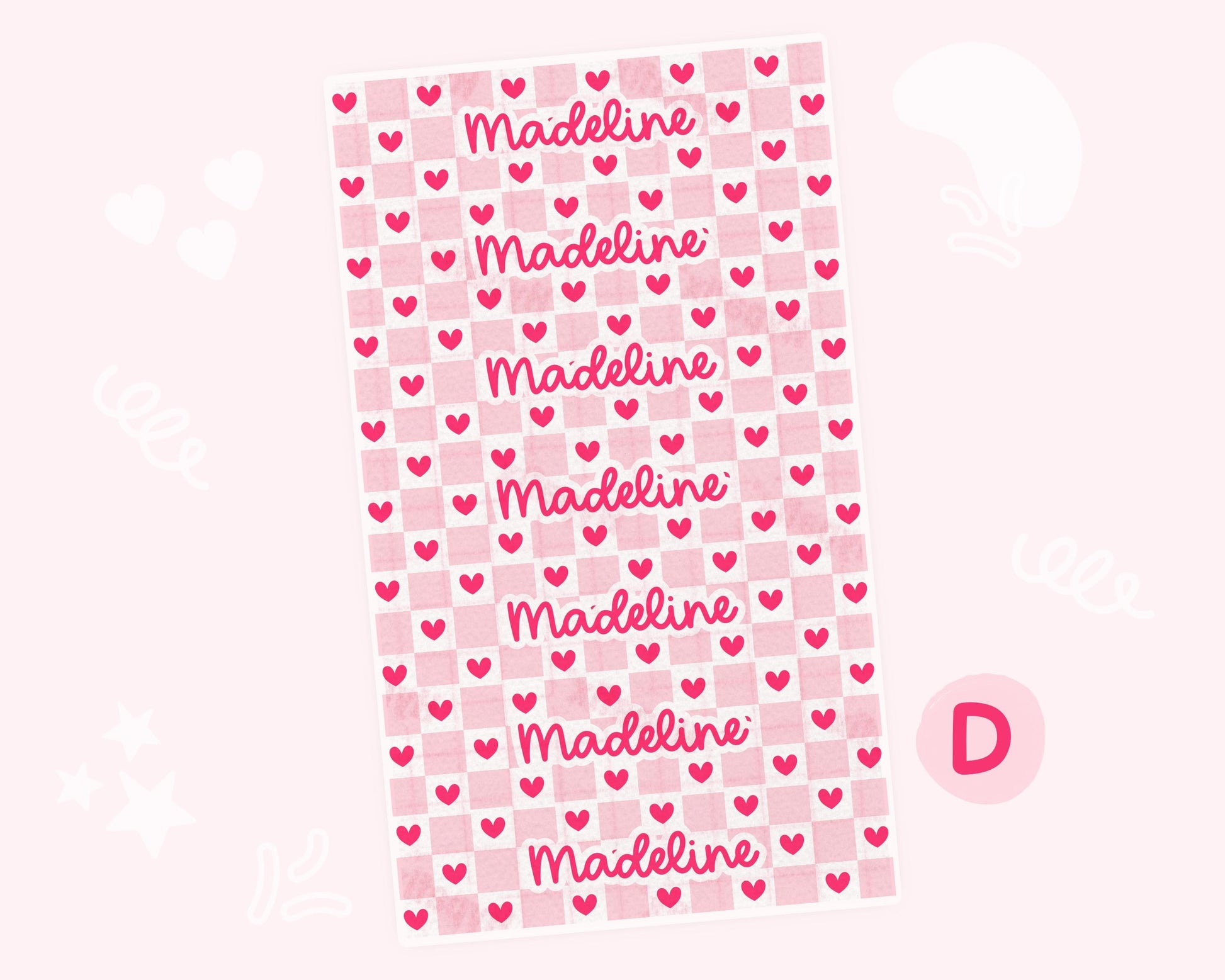Valentines Personalized NG Tube Tape
