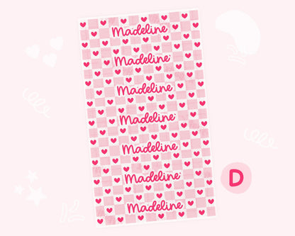 Valentines Personalized NG Tube Tape