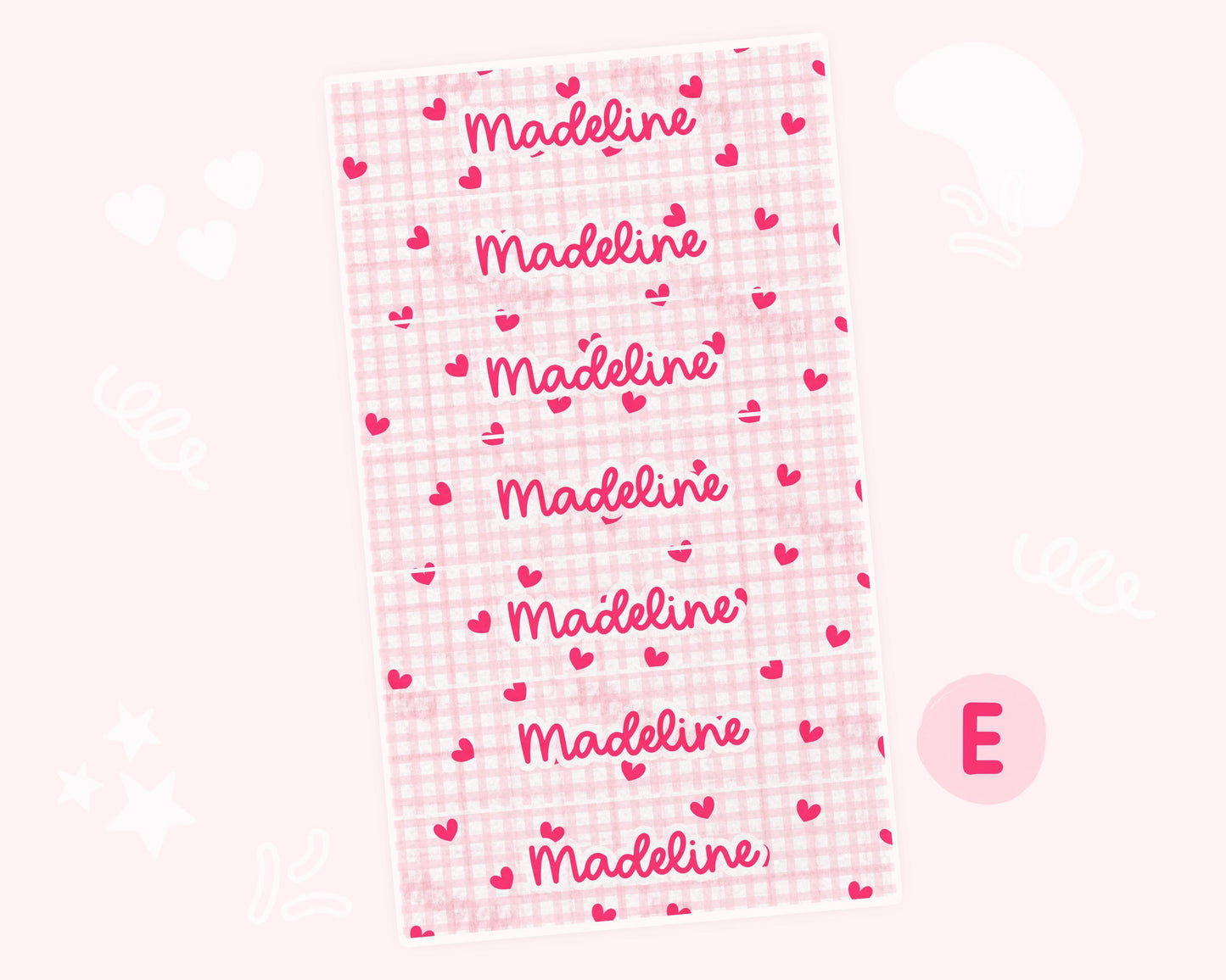 Valentines Personalized NG Tube Tape
