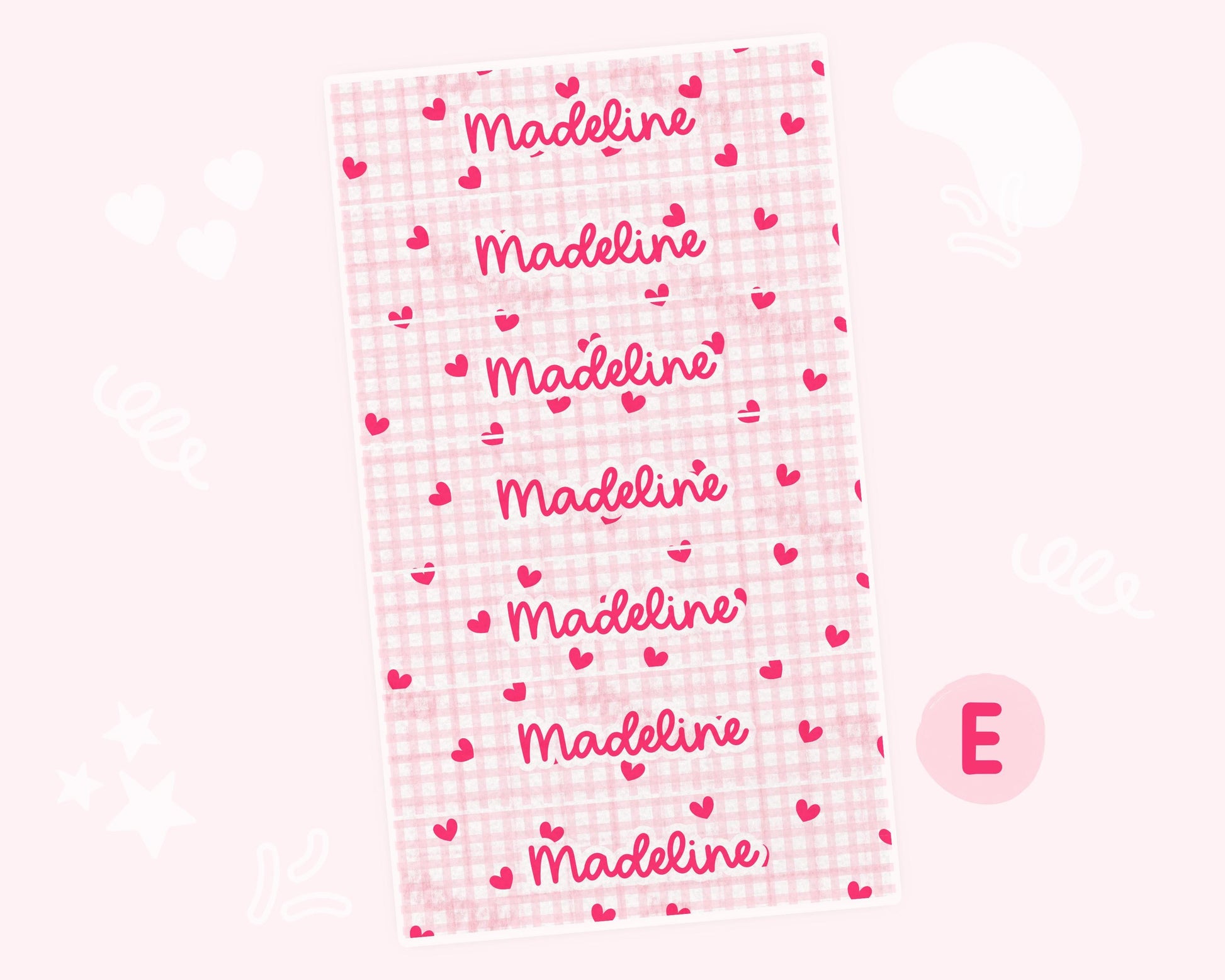 Valentines Personalized NG Tube Tape