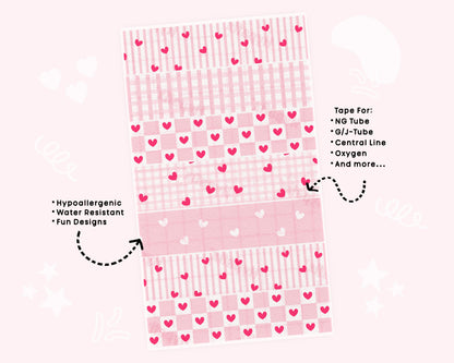 Valentines Personalized NG Tube Tape
