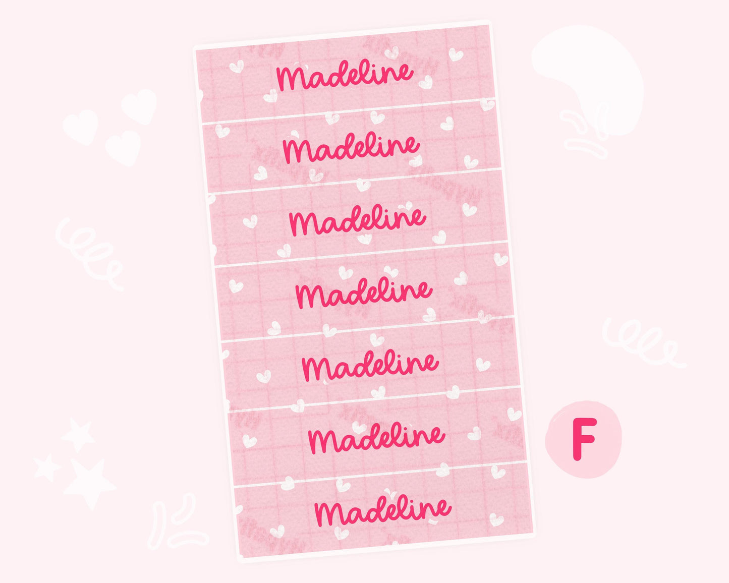 Valentines Personalized NG Tube Tape