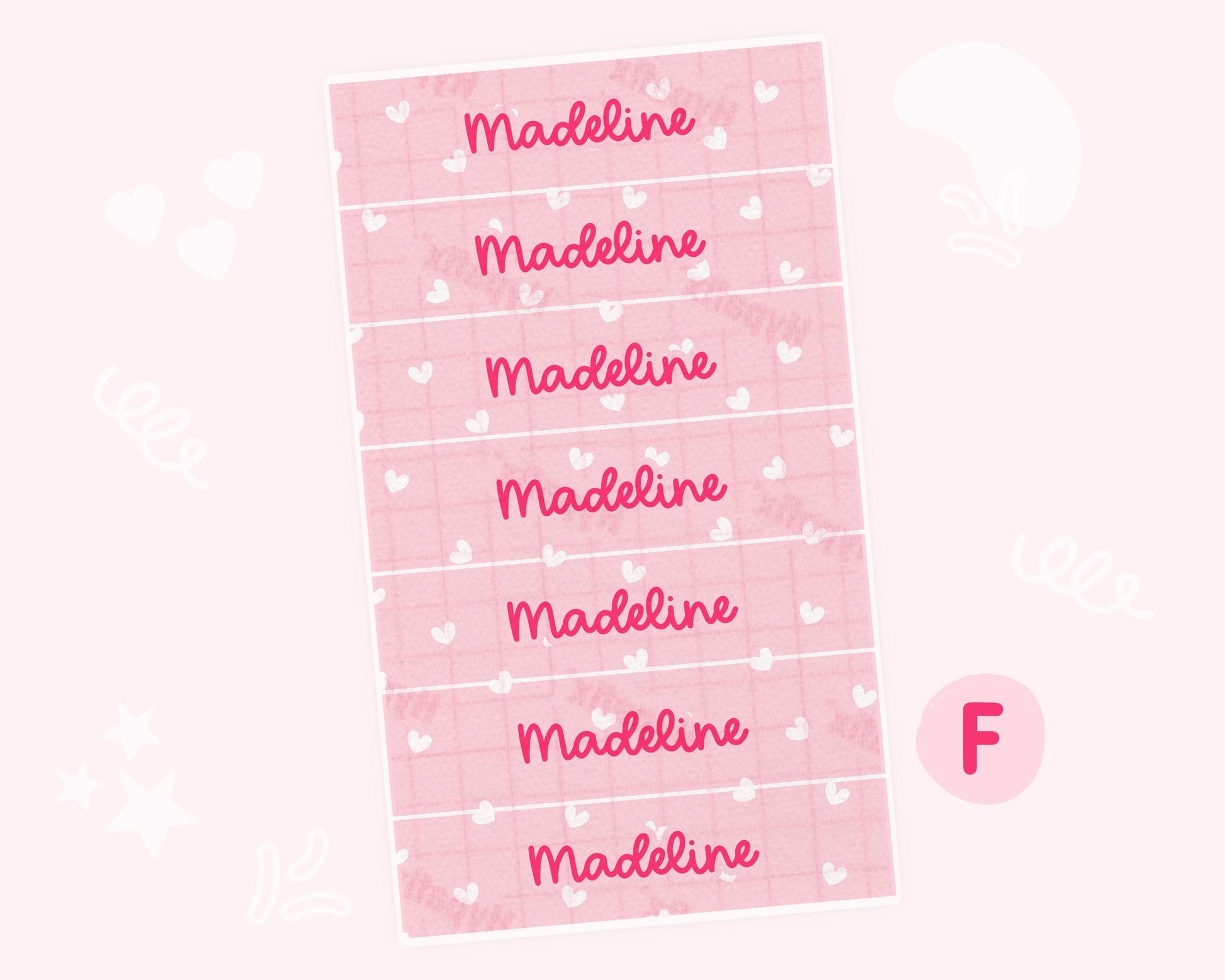 Valentines Personalized NG Tube Tape