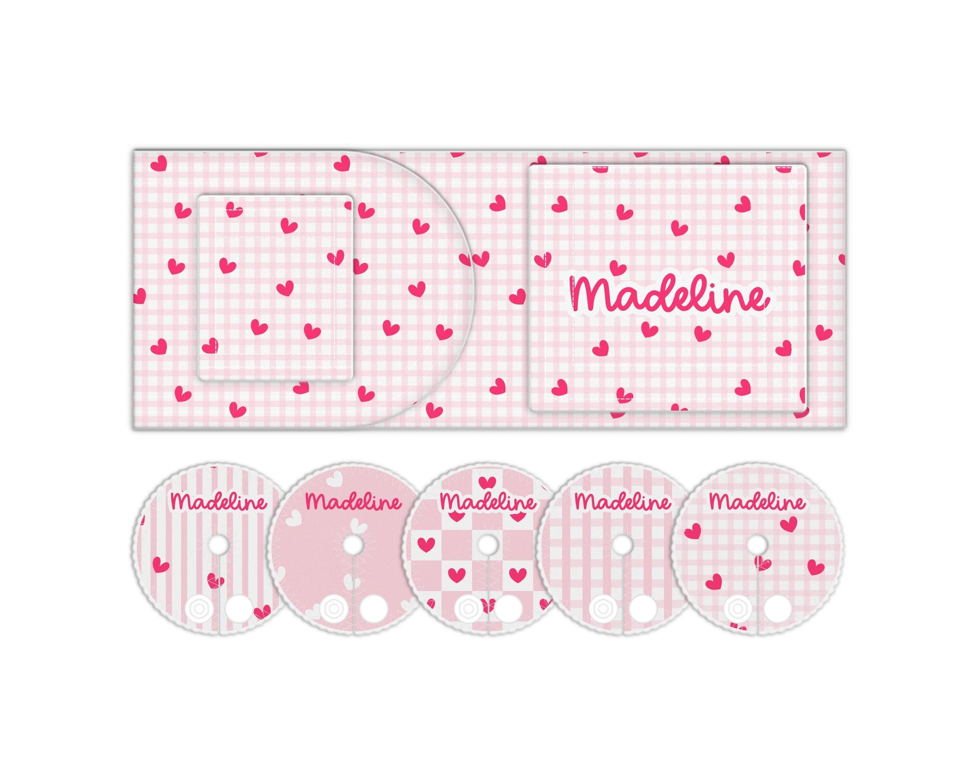 Valentines Personalized Feeding Tube Belt
