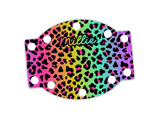 Rainbow Cheetah Feeding Tube Port Cover | PICC Line Connector
