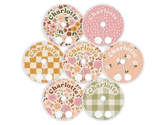 Summer florals Feeding tube pads | AMT button pads | Mic-key button pads